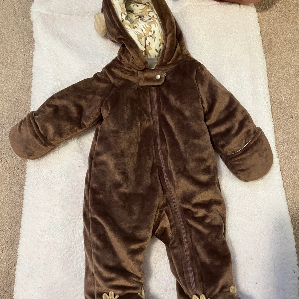 Carter's Plush Brown Footed One Piece